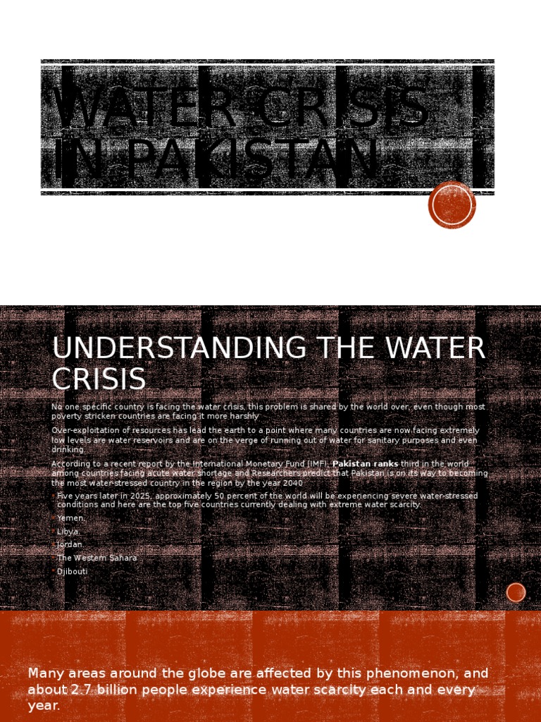 Pakistan's Water Crisis Explained | PDF | Water Scarcity | Drinking Water