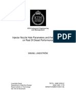 Injector Nozzle Hole Parameters and Their Influence On Real DI Diesel Performance-KTH PDF