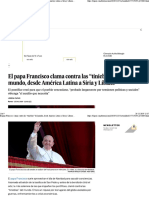 El Papa Francisco Clama Contra Las "Tinieblas" Del Mundo, Desde América Latina A Siria y Líbano