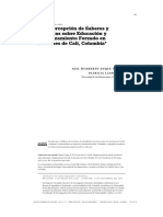 Autopercepción de Saberes y Prácticas Sobre Educación y Desplazamiento Forzado en Docentes de Cali, Colombia