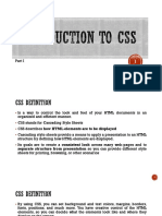 Introduction to CSS 