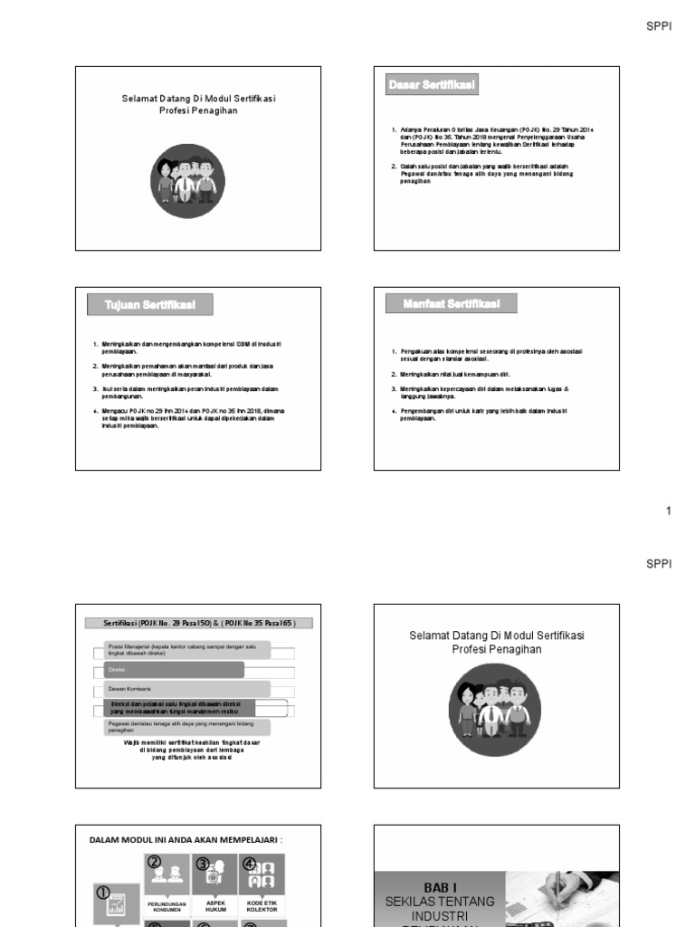 Sertifikasi Profesi Penagihan SPPI | PDF