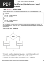 Chapter 4 - The If - Else (If) Statement and Nested Statements