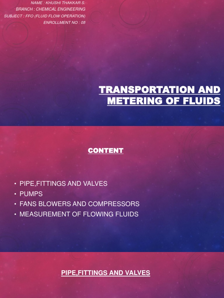 Fluid Transportation and Metering Guide | PDF | Flow Measurement | Pump