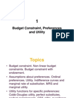 1 - Budget Constraint Preferences and Utility - 2