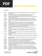 Key Technical Topics in A System Conversion