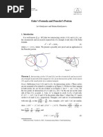 Euler’s Formula and Poncelet’s Porism Lev Emelyanov and Tatiana Emelyanova