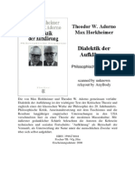 Adorno & Horkheimer - Dialektik Der Aufklarung