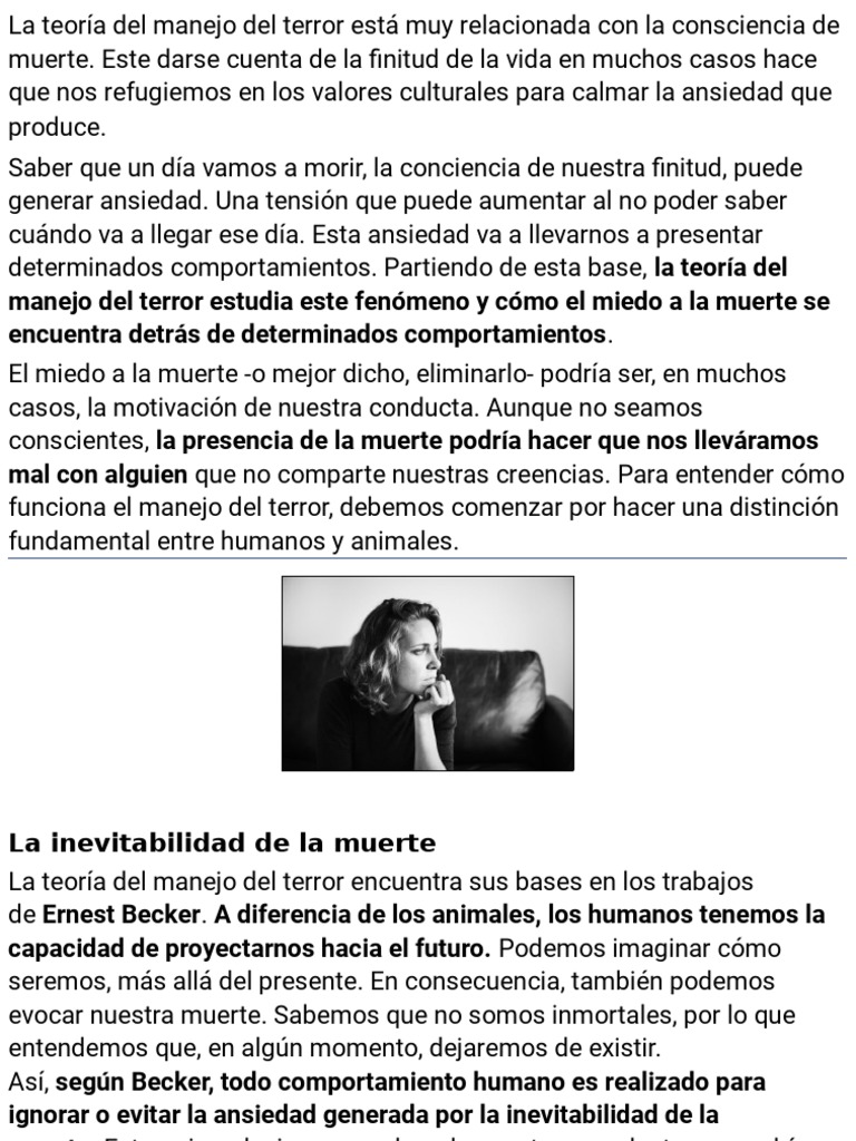 Manejo del Terror y Miedo a la Muerte | PDF | Muerte | Temor