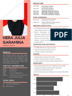 Pink Dark Grey Simple Modern Resume