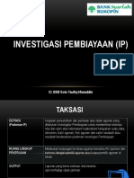 Materi IP (Investigasi Pembiayaan) Dalam Bank. Sumber: Bank Syariah Bukopin Surakarta