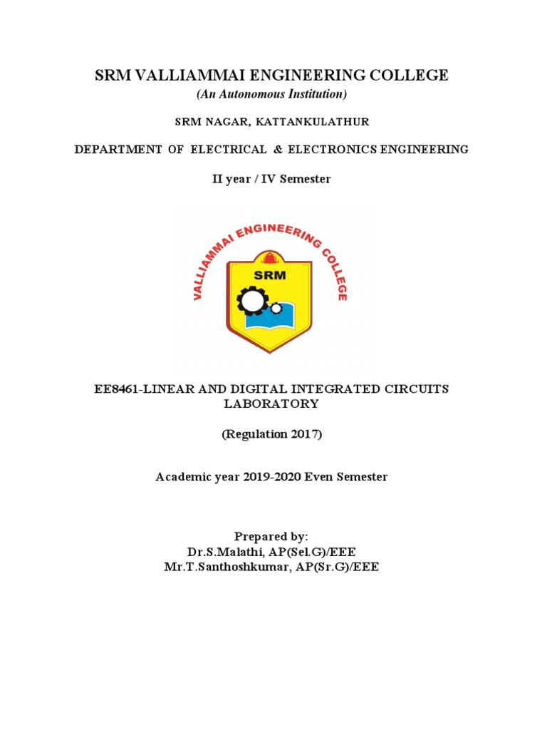 EE8461Linear and Digital Integrated CircuitsLab Manual PDF PDF