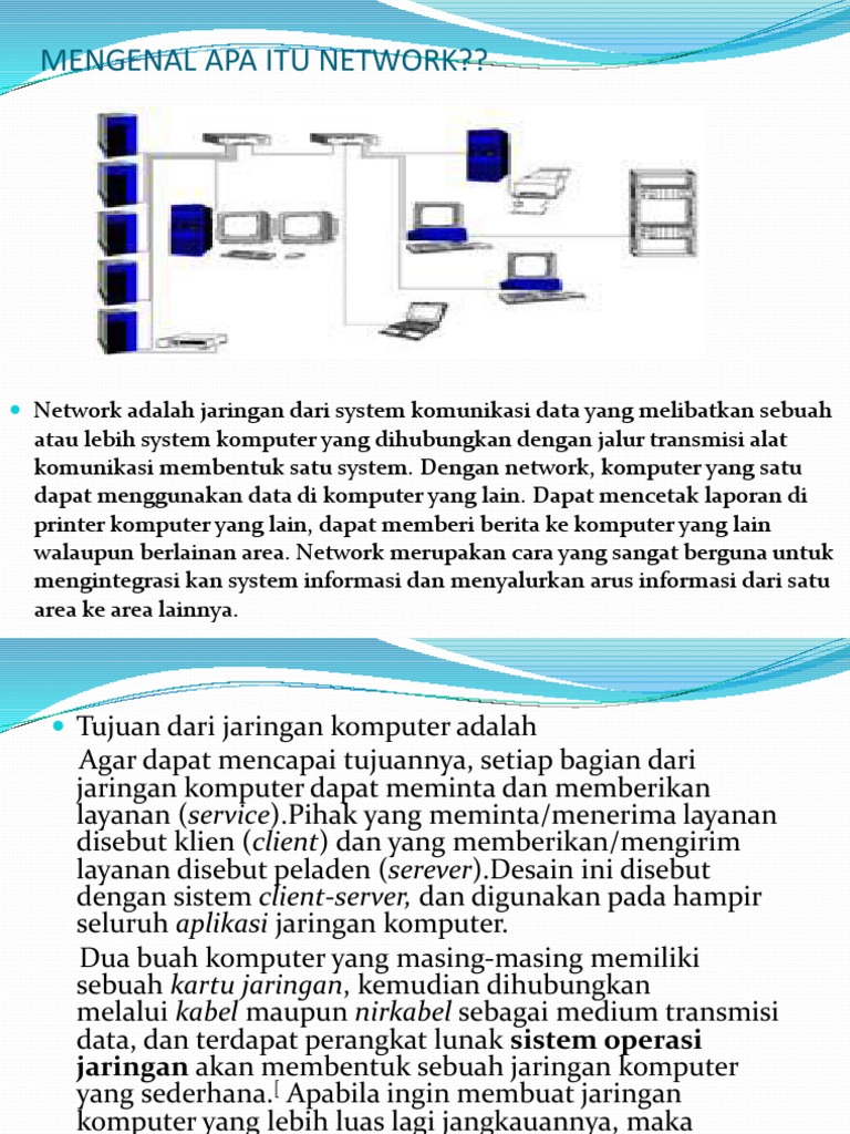 Pengertian dan Komponen Network | PDF | Bisnis | Komputer