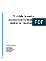 Análisis de Costos Asociados A Los Diferentes Medios de Transporte PDF