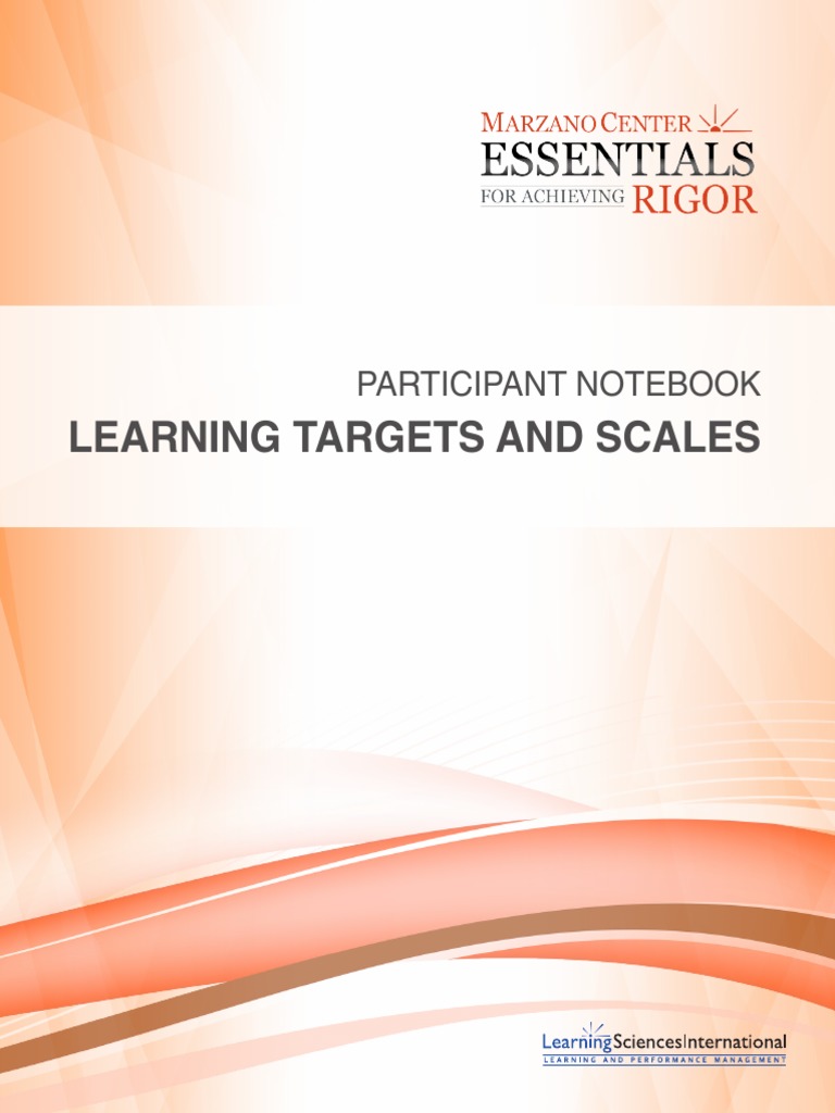 Learning Targets and Scales Particpants Notebook PDF | PDF | Equations ...