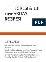 Uji Regresi & Uji Linearitas Regresi