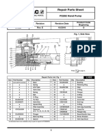 Repair Parts Sheet for Hand Pump Product Code P2282
