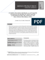 ¿Cuándo Procede Ordenar La Actuación de Medios de Prueba de Oficio Según La Modificatoria Del Artículo 194 Del Código Procesal Civil?. Autor: Dr. Janner A. Lopez Avendaño