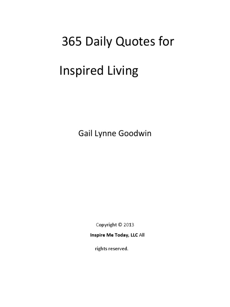 365 Daily Quotes For Inspired Living PDF Gratitude Love