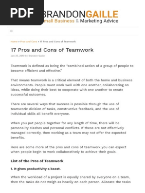 Pros and Cons of Teamwork.pdf