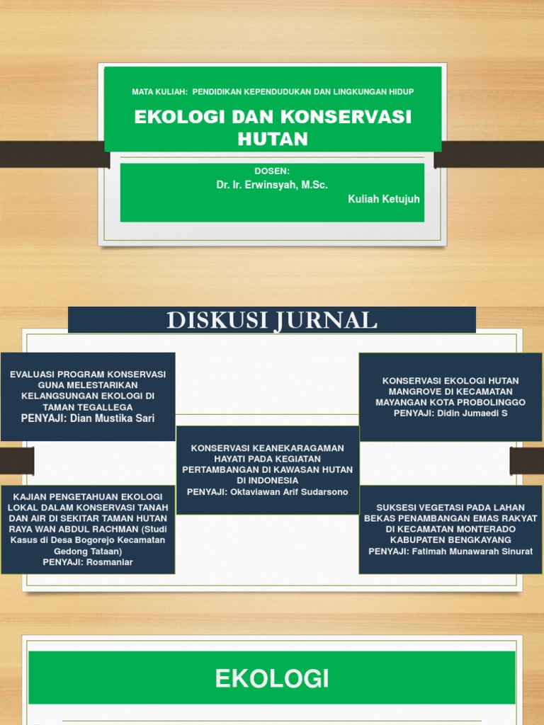 Evaluasi Konservasi Ekologi Hutan | PDF