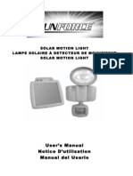 Sunforce Solar Motion Light Manual