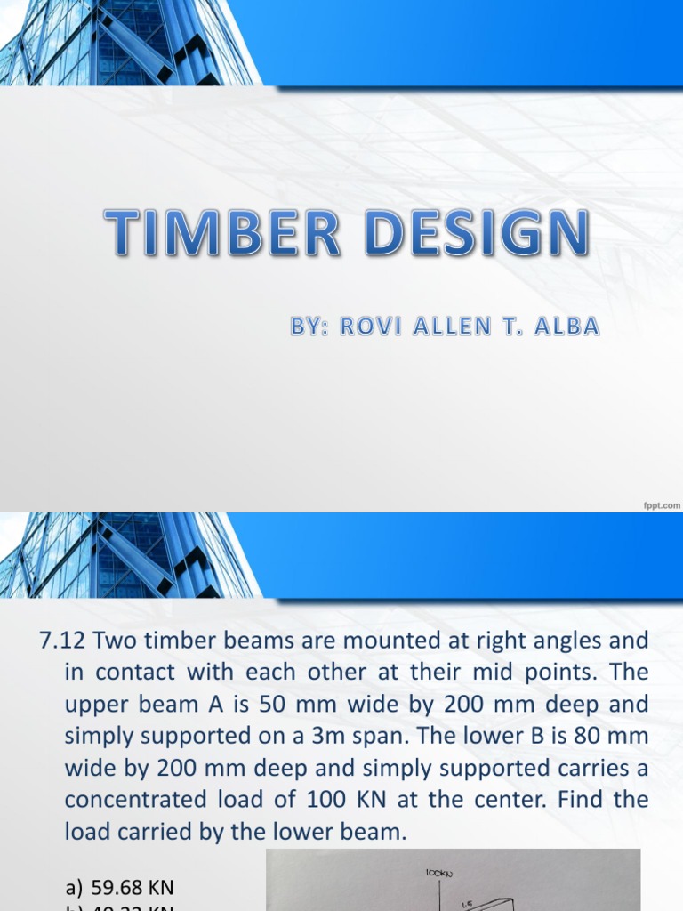Timber Beam Load Calculations | PDF | Teaching Methods & Materials ...