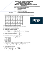 Soal UTS Prodi PBSI Statistik Pendidikan 2019