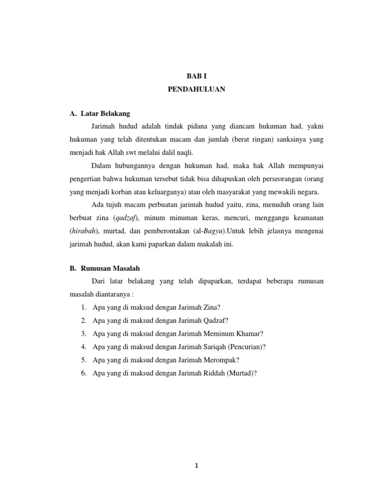 Makalah Jarimah Hudud Pdf