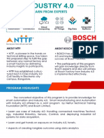 I4.0-Joint Training - Bosch and NTTF