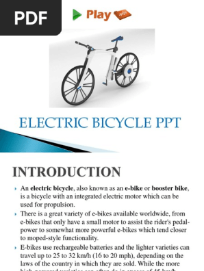 electric bicycle ppt MYVELO Berlin folding bike low step-through — E bicycle | PPTX