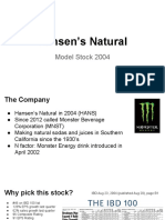 Hansen's Natural Model Stock 2004