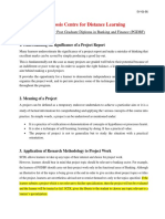 Symbiosis Centre for Distance Learning Project Report Guideline