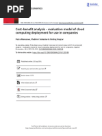 Cost Benefit Analysis Evaluation Model of Cloud Computing Deployment For Use in Companies