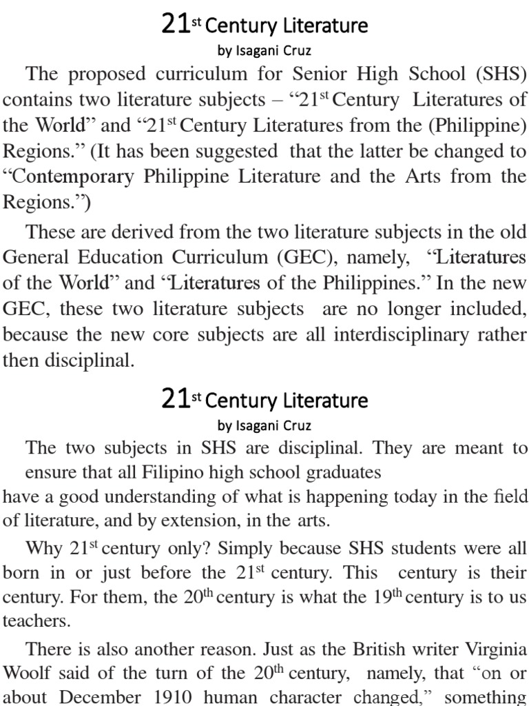 21st Century Literature.pptx Narrative Curriculum