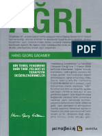 Hans-Georg Gadamer - Ağrı Bir Temel Fenomene Dair Tıbbi, Felsefi Ve Terapötik Değerlendirmeler PDF