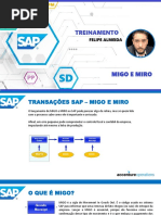 INTRODUÇÃO AO SAP - MIGO E MIRO