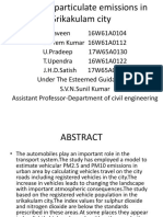 Vehicular Particulate Emissions in Srikakulam City