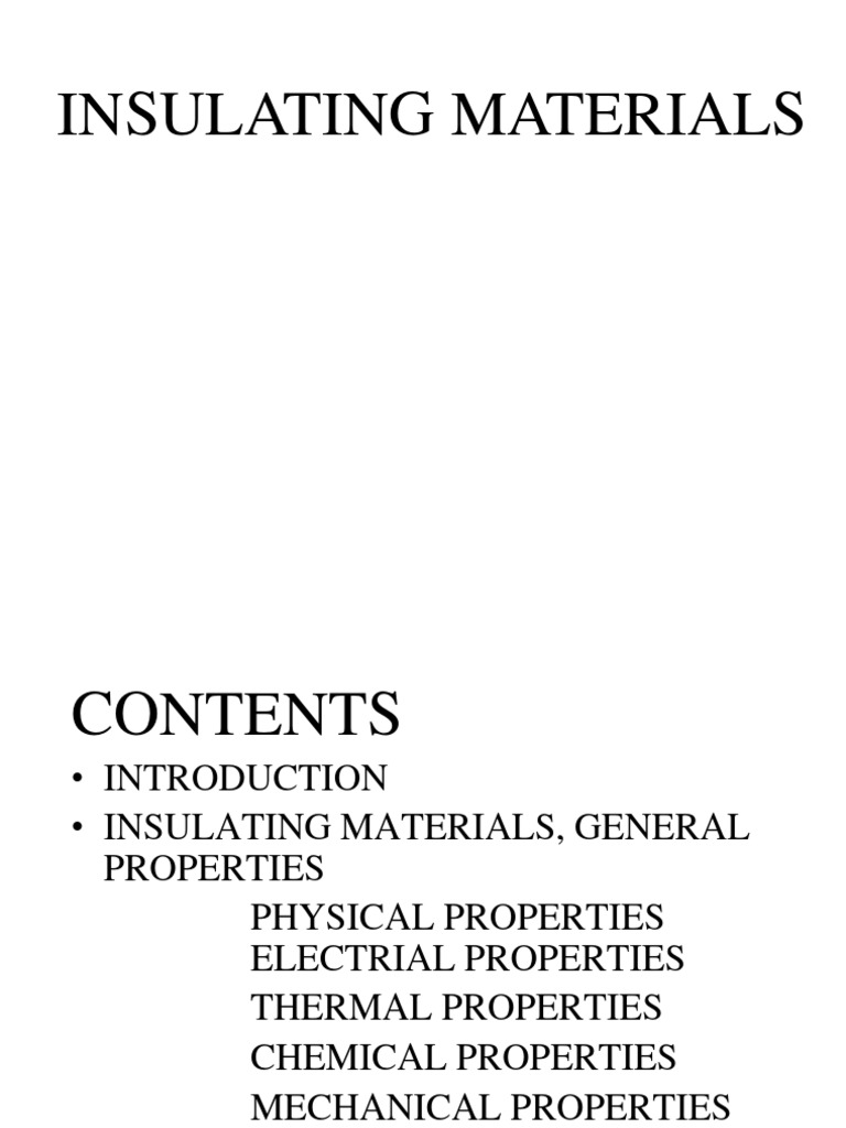 Insulating Material PDF Insulator (Electricity) Electrical Resistivity And Conductivity