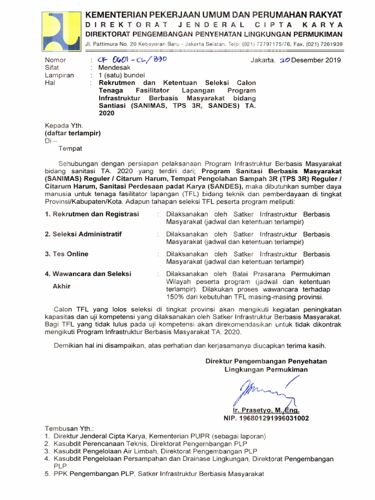 Rekrutmen Tfl 2020 Pdf