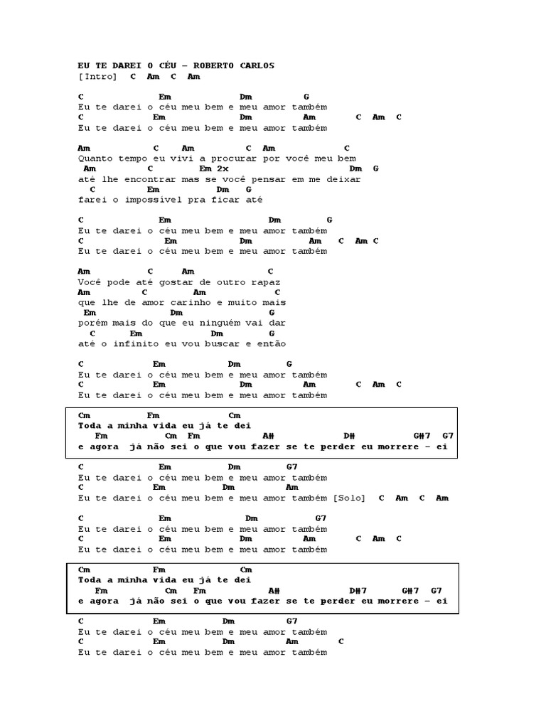 Letra da Música 