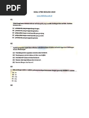 Soal Utbk Biologi 2019 Www L4bfisika Web Id Pdf