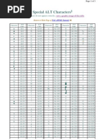 ALT Codes Reference Sheet | PDF | Writing | Collation