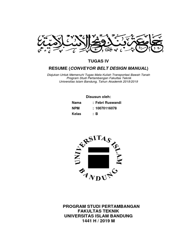 Conveyor Belt Design Manual PDF