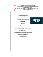 Ensayo La Importancia de La Educación Artística en La Educación Temprana