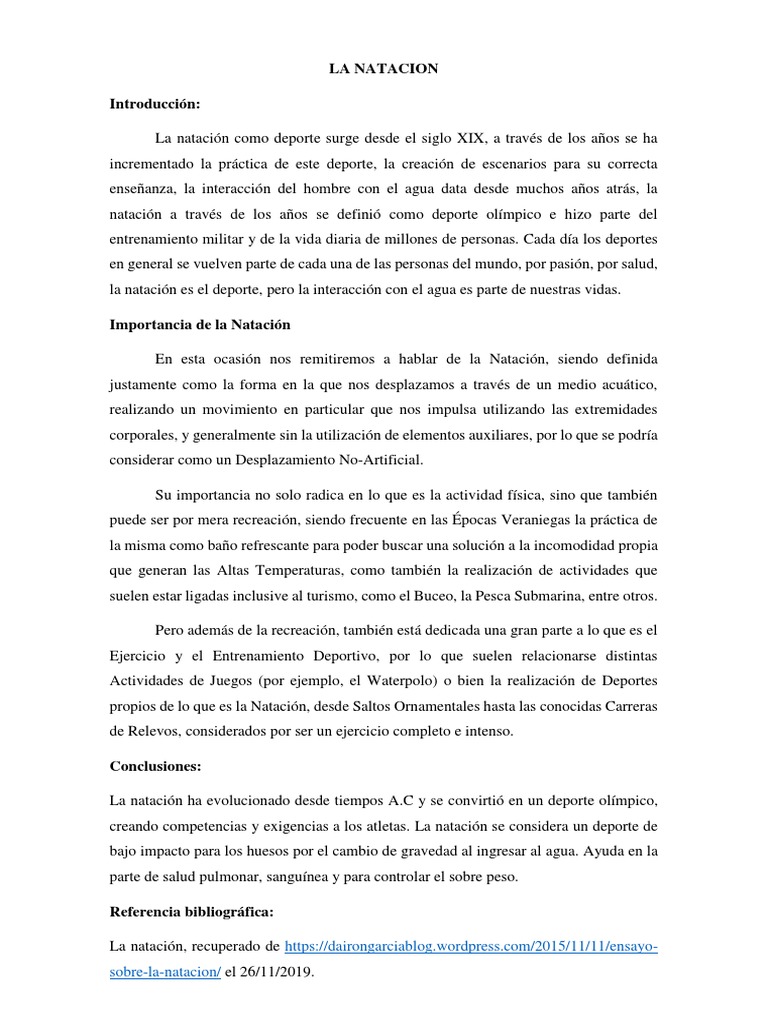 LA NATACION Ensayo | PDF | Ciencia y matemáticas, image size:768x1024