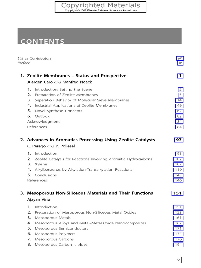 Contents PDF | PDF | Zeolite | Catalysis