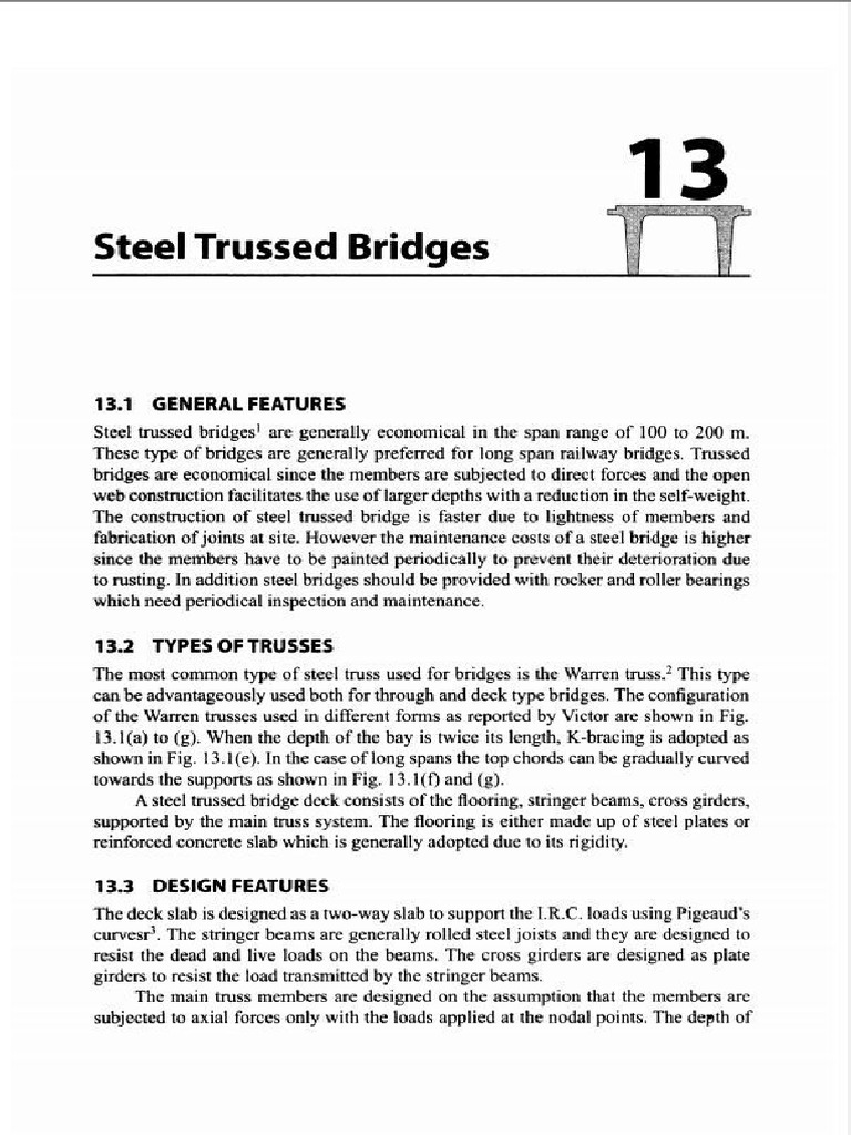 Steel Truss Bridge Design | PDF