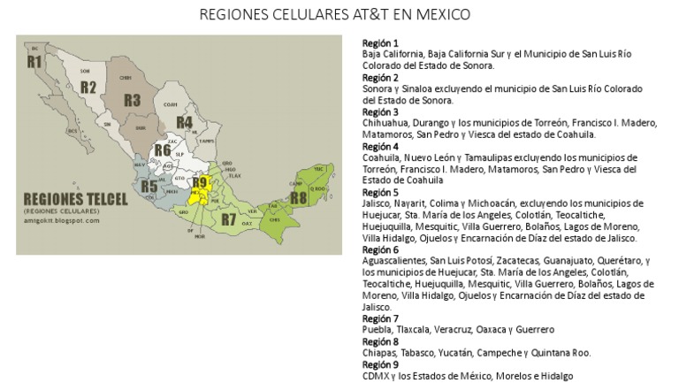 Regiones Celulares Operadores Mexico | PDF