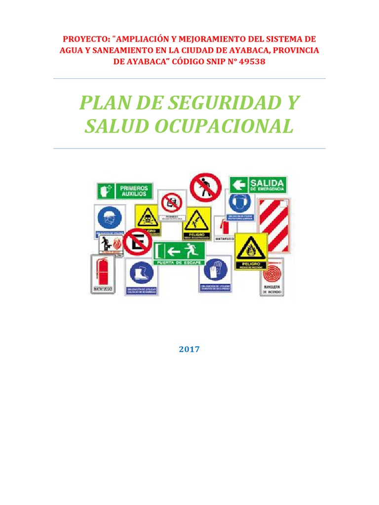 Plan de Seguridad y Salud Ocupacional | PDF | Andamio | Seguridad y ...